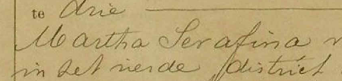 snippet of certificate scan that shows how difficult it is to properly transcribe names